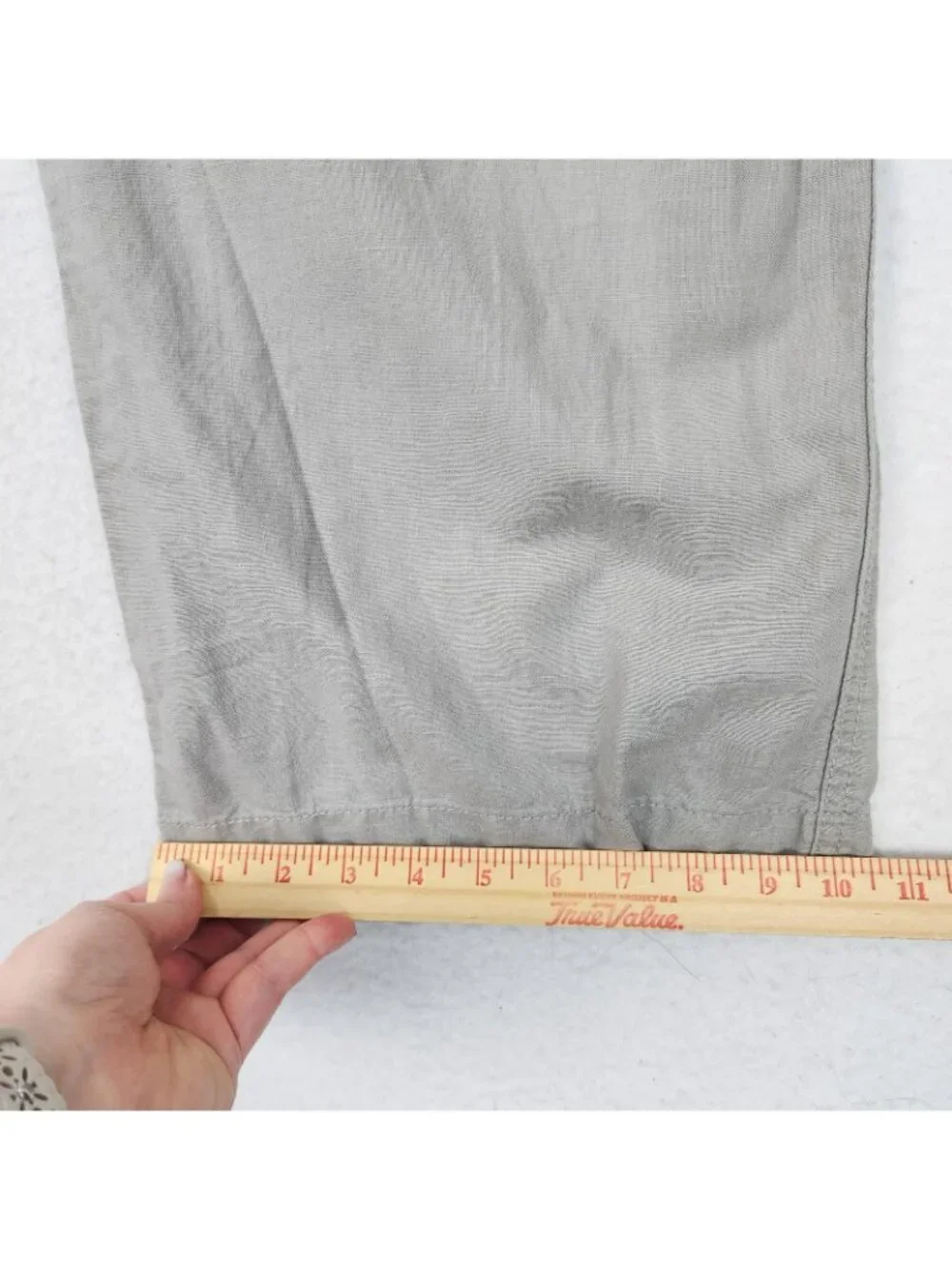 Banana Republic Pants Womens 12 Gray Linen Cotton Surplus Wide Leg Martin Fit